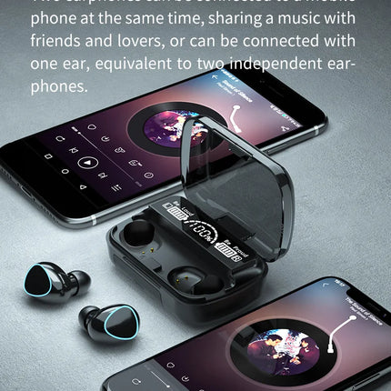 New Arrival M10 Earphone Wireless Headset High Quality Perfect Sound Earbuds Sports Game Music BT Headphone with Power Bank