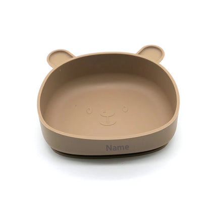 Kids' Meal Bowl Personalized Name Printing Fade-Resistant Silicone Suction Cup Feeding Bowl Gift for Boys and Girls