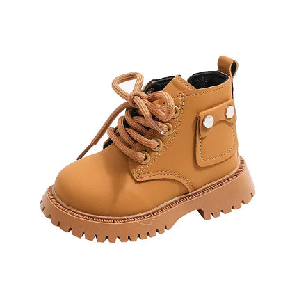 Fashionable high-top shoes for kids, minimalist and atmospheric casual boots for girls, princess shoes, new style short boots.