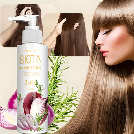 Biotin Rosemary Onion Shampoo, 72-Hour Oil Control, Soft and Shiny, Say Goodbye to Dry and Greasy Hair, Hair Care and Scalp Care