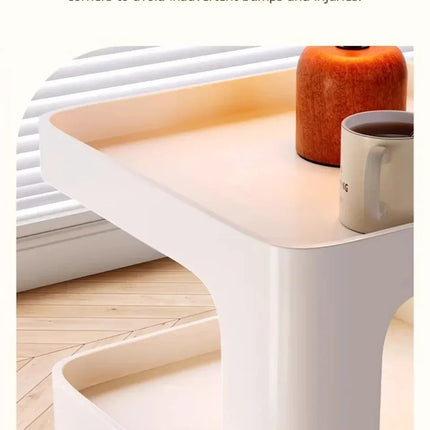Light Luxury Sofa Table Solid Color Bookshelf Living Room Small Coffee Table Bedroom Simple Bedside Table Creative Computer Desk