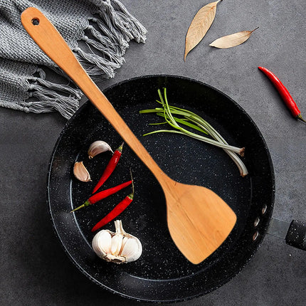 Spatule de cuisine en bois, cuillère à riz, accessoires, spatule en bois, ustensile de cuisine pour dessert, cuisine à domicile, soupe