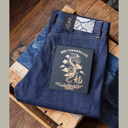 Red Tornado NOIR Year of the Dragon Limited Edition Jeans 14oz Natural Indigo Selvedge Denim Pants