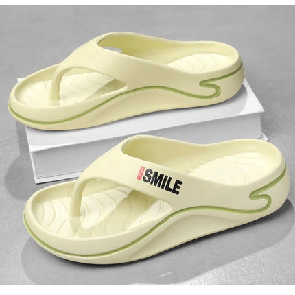 2025 Summer Man Slippers Soft Bottom Slides Non-slip Thick Soled Men's Slippers Flip Flops Indoor Outdoor Beach Sandals