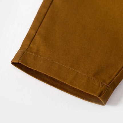 Gentleman Spring Autumn Outfit for Newborn Boy Cotton Baby First Formal Birthday Clothes Solid Pant with Strap Toddler Party Set