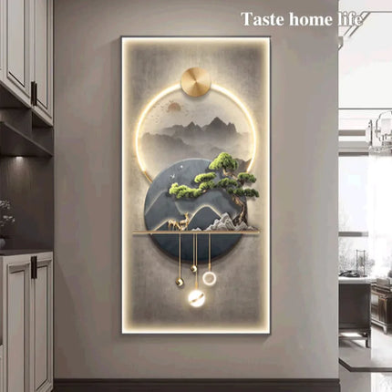 Light and shadow porch decorative wall painting Modern Painting Living Room Home Decoration 50*105cm decoration wall paste