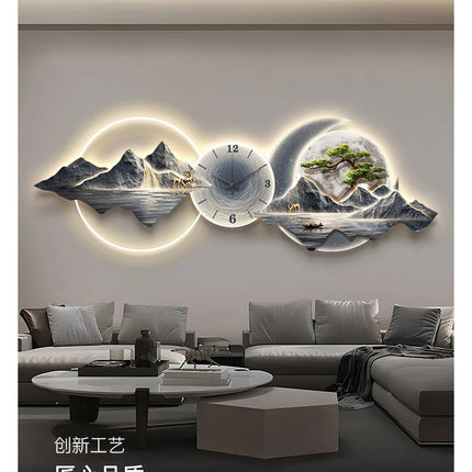 Living Room Wall Clocks Art Mural Luxury Large Aesthetic Modern Wall Watch Creative Large Silent Reloj De Pared Home Decoration