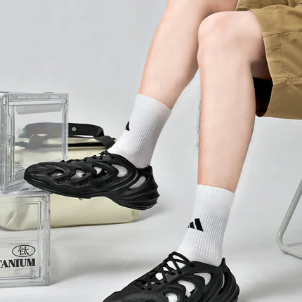 Summer Men's Classic Hollow Sandals Anti slip Beach Hole Shoes Lace up Sports Sandals Outdoor Lightweight Water Garden Shoes