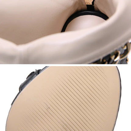 Aneikeh Sexy Rivet Metal Chain Sandals Boots Peep Toe Thin Heel Pumps Gladiator Sandalias Zipper Women High Shoes Summer 2025