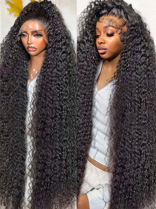 200 Density 13X4 13x16 Hd Lace Frontal Curly Human Hair Wig 30 Inch Brazilian For Women Transparent Lace Front Human Hair Wigs
