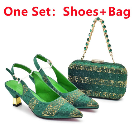 Designer Shoe and Bag Sets From Italy Original Italian Shoes and Bag Set for Women Wedding Shoes for Women Bride Party Pumps