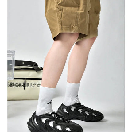 Summer Men's Classic Hollow Sandals Anti slip Beach Hole Shoes Lace up Sports Sandals Outdoor Lightweight Water Garden Shoes