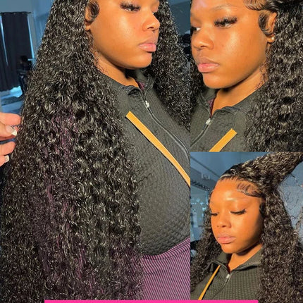 High Density 250% 40 46Inch Deep Wave 13x6 HD Lace Front Human Hair Wig Loose Water Wave Curly 13x4 Lace Frontal Wig Human Hair