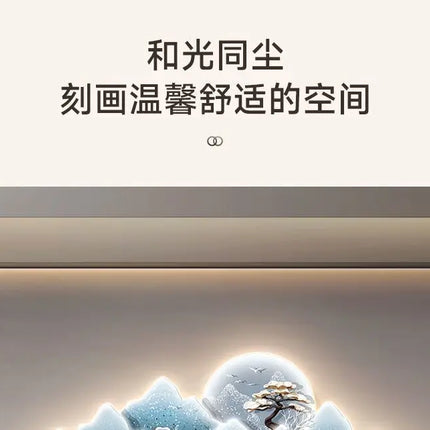 decorative painting LED lighting advanced sense wall lamp painting light luxury atmosphere sofa background wall hanging painting