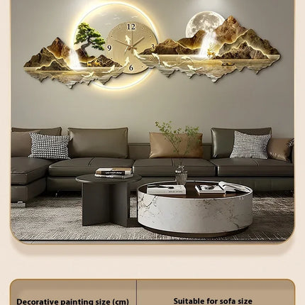 Large Illuminated Wall Clock Silent Nordic European Luxury Art Wall Clock Design Modern Orologi Da Parete Home Decoration