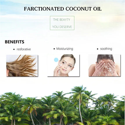 Natural Organic Coconut Oil 100% Organic Castor Oil Moisturizing Deep Relaxation Body Face Massage Essential Oil Skin Care 100ml