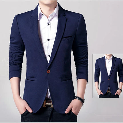 Brand Men's Casual Blazer 2025 Autumn New Fashion Slim Business Suit Coat Gentleman High-quality Men's Clothing Homme M~5XL
