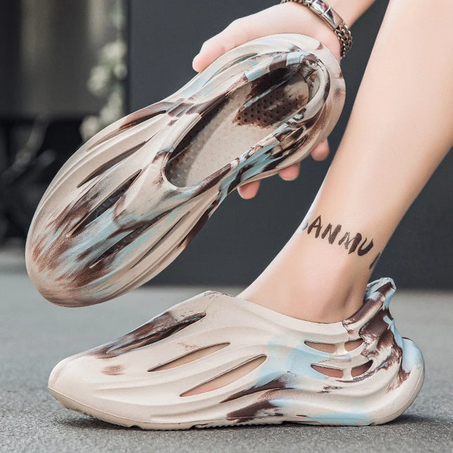 Summer Men Slippers Camouflage Design Sandals Outdoor Clogs Trend Casual Sandals Quick Dry Beach Slippers Comfortable Home Shoes