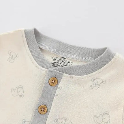 Kiddiezoom 3 Pcs Summer Fashion Cartoon Baby Boy Girl Bodysuits Soft Newborn Onesies Clothing