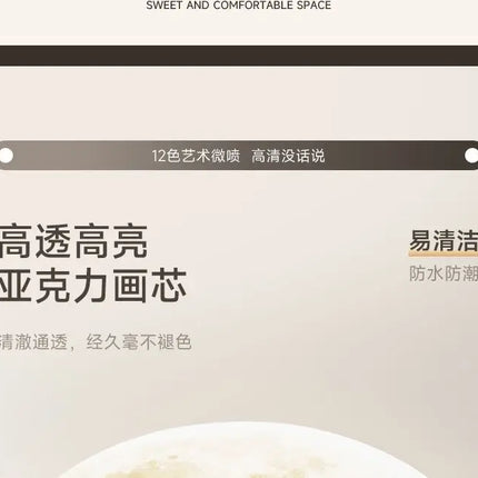 decorative painting LED lighting advanced sense wall lamp painting light luxury atmosphere sofa background wall hanging painting