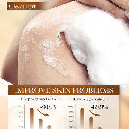 Savon nettoyant exfoliant à l'avoine biologique naturel Savon nettoyant en profondeur pour le corps et le visage fait à la main Éclaircit la peau sensible Rétrécit les pores