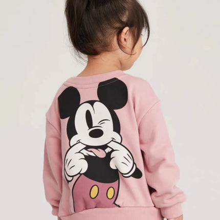Spring New Mickey Sweatshirt Loose Fashion Long Sleeved Tops O-neck Children Baby Casual Hoodies Boys Clothing Cartoon Sweater