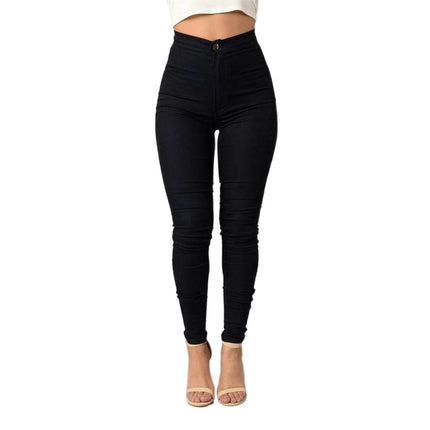 Hot Women Pencil Stretch Slim Denim Skinny Jeans Pants High Waist Jeans Trousers
