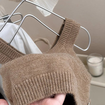 Childrens Clothing Set 2025 Autumn New Item Childrens Shirt Knitted Vest Short Skirt Three Piece Set Toddler Girl Clothes