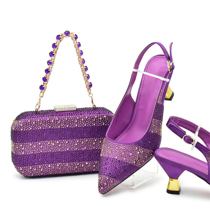 Designer Shoe and Bag Sets From Italy Original Italian Shoes and Bag Set for Women Wedding Shoes for Women Bride Party Pumps