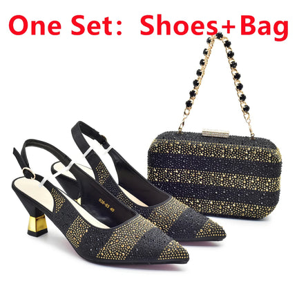 Designer Shoe and Bag Sets From Italy Original Italian Shoes and Bag Set for Women Wedding Shoes for Women Bride Party Pumps