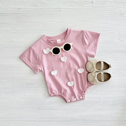 New Baby Boys Clothes Newborn Infant Baby Boy Girl Romper 3D Clouds, Hearts, Flowers Patchwork Jumpsuit Summer Baby Clothes