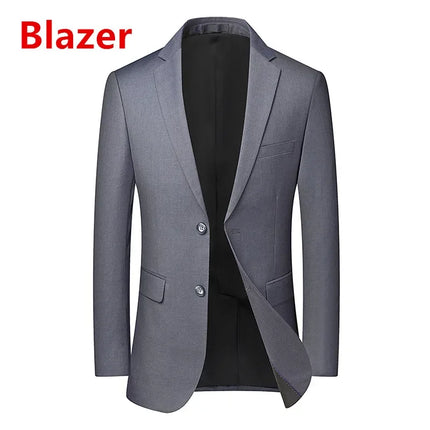 Men's Solid Color Business Suit 2025 High Quality Fashion Banquet Wedding Trend Groom Best Man Single 3/2/1