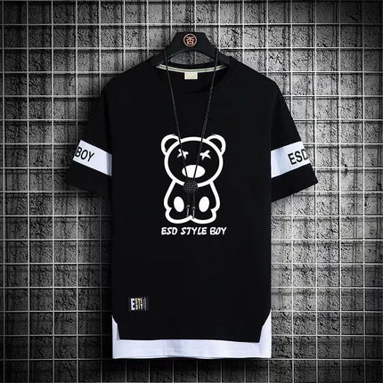 Summer Casual Graphics T Shirts For Men Japan Fashion Streetwear Print T Shirt  Harajuku Short Sleeve Tops Tees Men Clothing