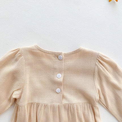 2023 Autumn Baby Girls Romper One Piece Bodysuit + Hat Newborn Cotton Long Sleeve Jumpsuit Baju