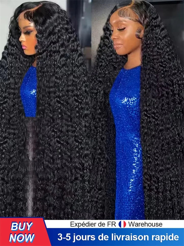 13x6 Water Wave Hd Lace Front Wig Pre Cut Lace PrePlucked 7x5 13x4 Wear Go Glueless Curly Human Hair Wigs For Women 200 Density