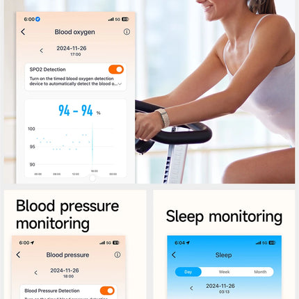 Smart Wristband Wearable Fitness Multi-Sport All-Day Automatic Continuous Monitoring Health Data Improve Sleep Stress Wellness