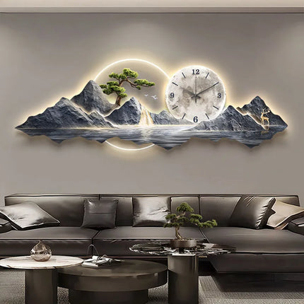 Living Room Wall Clocks Art Mural Luxury Large Aesthetic Modern Wall Watch Creative Large Silent Reloj De Pared Home Decoration