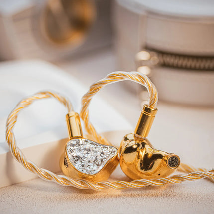 EarAcoustic Audio VSA-LTD Écouteurs intra-auriculaires filaires Écouteurs filaires à double chambre magnétique en titane pleine largeur Contrôle de résonance