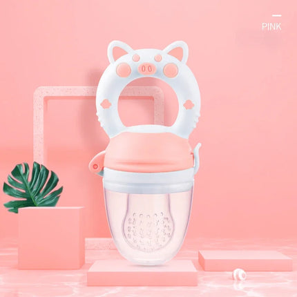 Baby Food Feeding Spoon Juice Extractor Pacifier cup Molars Baby feeding bottle Silicone Gum Fruit Vegetable Bite Eat Auxiliary