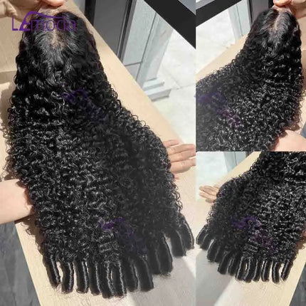 Lemoda 12A Burmese Curly Human Hair Wigs 210% Pixie Curls Spirals Wigs 13x4 HD Transparent Lace 13x6 Full Frontal Wigs For Women