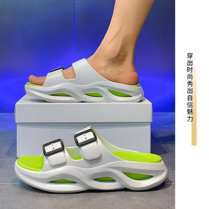 Slippers summer new breathable men's casual outdoor beach shoes classic slippers soft-sole non-slip comfort thick-sole sandals