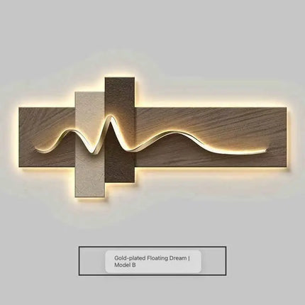 Peinture décorative de salon, peinture à lumière ambiante LED, mur de fond de canapé de luxe moderne, peinture suspendue minimaliste