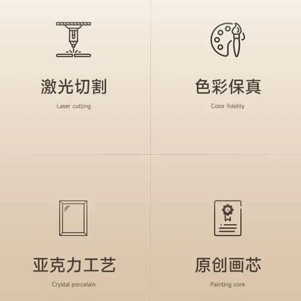 decorative painting LED lighting advanced sense wall lamp painting light luxury atmosphere sofa background wall hanging painting