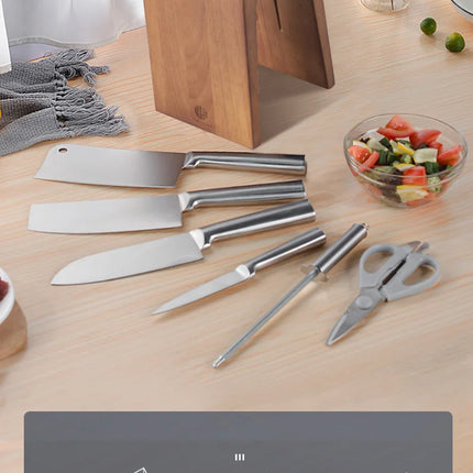 Thick Ebony Wood Kitchen Knife Holder Santoku Cleaver Storage Knife Rack Durable Knife Block Desktop Knife Stand Accessories