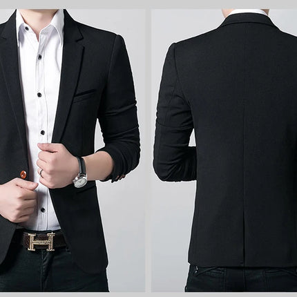 Brand Men's Casual Blazer 2025 Autumn New Fashion Slim Business Suit Coat Gentleman High-quality Men's Clothing Homme M~5XL