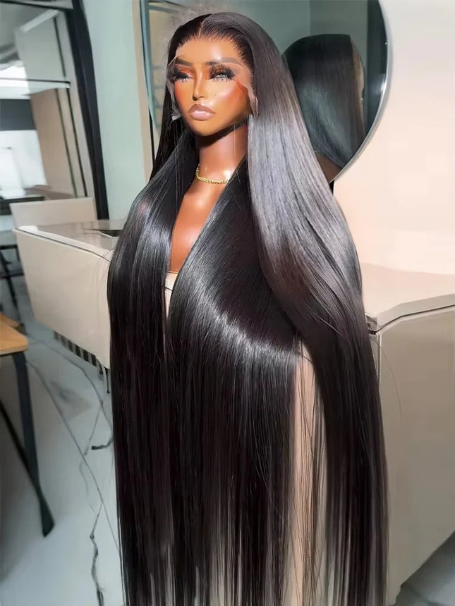 Linktowig 30 40 Inch Bone Straight Human Hair Wigs 13x6 HD Lace Frontal Wig Straight Lace Front Wigs Human Hair 5x5 Glueless Wig