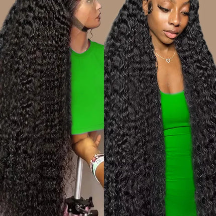 High Density 250% 40 46Inch Deep Wave 13x6 HD Lace Front Human Hair Wig Loose Water Wave Curly 13x4 Lace Frontal Wig Human Hair