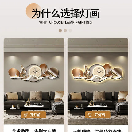 Art Mural Luxury Wall Clocks Interior Aesthetic Silent Minimalist Wall Watch Nordic Restaurant Reloj Pared Home Decoration