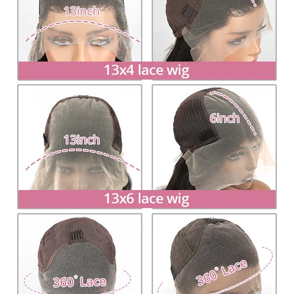 40 46 Inch 13x6 HD Deep Curly Wave Lace Frontal Wigs Brazilian 13x4 360 Water Wave Full Lace Front Human Hair Wig For Women 250%