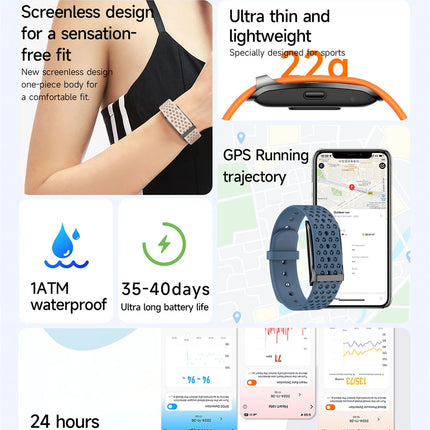 Smart Wristband Wearable Fitness Multi-Sport All-Day Automatic Continuous Monitoring Health Data Improve Sleep Stress Wellness